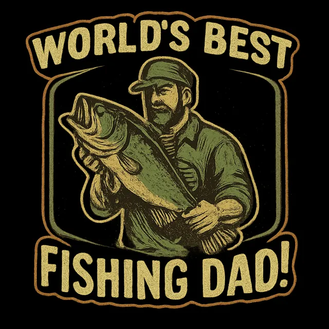 Fishing dad badge design made with GPT Image 1